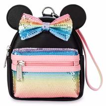 Disney Parks Minnie Mouse Pastel Rainbow Belt Bag Wristlet - £38.94 GBP