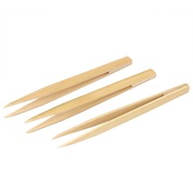 uxcell Bamboo Nonslip Anti-Static Pointed Tip Tweezer Repair Tool 3pcs - £15.17 GBP