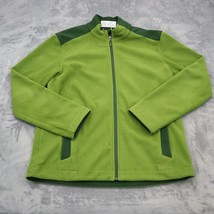 REI Jacket Mens L Green Polyester Microfleece Full Zip Casual Mock Neck ... - £20.60 GBP