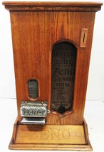 ZENO Chewing Gum 1c Oak Cabinet Dispenser, Circa 1890 - £2,377.48 GBP