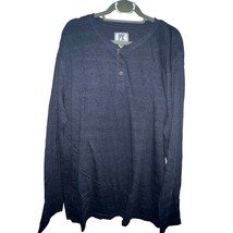 PX Clothing Shirt Henley Long Sleeve Blue Men Size XXL Casual Outdoor Co... - $12.63