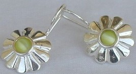 Mini green peridot sun earrings - $20.00