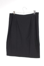 Eileen Fisher M Black Viscose Blend Stretch Pull On Pencil Skirt Hemmed - £20.23 GBP