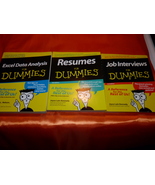 3 PACK RESUMES INTERVIEW BOOKS SALE For Dummies Excel Data Book ❃ FreshSpun - $19.19
