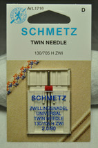 Schmetz Sewing Machine Twin Needle 1716 - $6.95