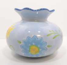 Hallmark Kimberly Hodges Floral Yellow Blue Green Vase - £15.65 GBP