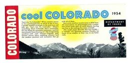 Cool Colorado Tours Brochure 1954 Northwestern &amp; Union Pacific Railroads  - $17.80