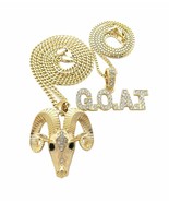[Icemond] G.O.A.T &amp; Goat Pendant Chain Necklace Set - £19.60 GBP