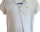 Nike Dri Fit Womens Medium White TCC Golf Polo Cap Sleeve Top - $14.04