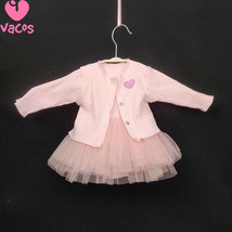 VACOS  Pink Dress Reborn Baby Dolls Replacement Clothes for 20&quot; - 22&quot; Dolls - £13.95 GBP