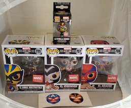Marvel Collector Corps Lucha Libre Box - 3 Funko Pops, 1 Pocket Pop &amp; St... - £14.41 GBP