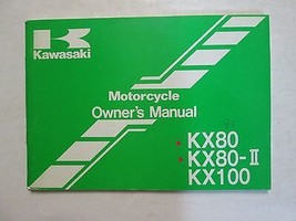 1991 Kawasaki KX80-II KX100 Motorcycle Owner&#39;s Manual Kawasaki OM OEM USED - £7.81 GBP