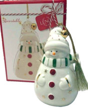 Lenox Snowman Ornament Recordable Figurine 1-Minute Digital Voice 5.25&quot;H... - $31.58
