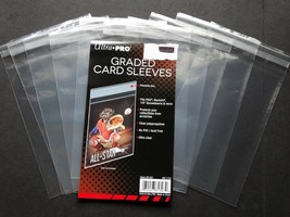 (10 Loose Sleeves) Ultra Pro Resealable Graded Card Sleeves For Trading ... - £1.98 GBP