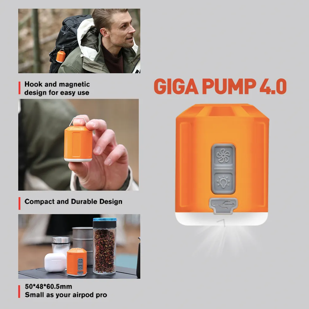 GIGA Pump 4.0 Mini Air Pump For Mattress Outdoor Camping Portable Electric - £49.18 GBP