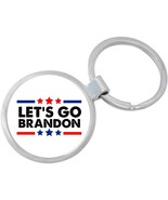 Let&#39;s Go Brandon Funny Keychain on White KC11361 - £8.57 GBP