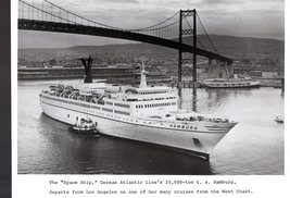 Photographs T. S. Hamburg  2 ship Photographs German Atlantic Line Photo... - $3.50