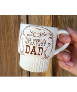 World&#39;s Greatest Dad Stackable Coffee Mug Vintage 1960s BBQ Chef Made in... - £15.49 GBP