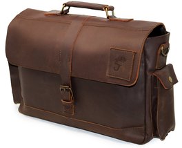 Cuero Genuine Leather Messenger Bag for Men Mens Shoulder Bag 15.6 Laptop Briefc - £62.12 GBP