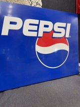 LARGE Vintage Pepsi Cola Metal Embossed Soda Sign 30”x22.5” - £101.20 GBP