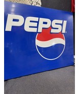 LARGE Vintage Pepsi Cola Metal Embossed Soda Sign 30”x22.5” - £99.84 GBP