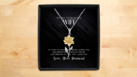 To my Wife Jewelry Necklace Love Gift for Wife Last Breath to Love You - PJ105 - £32.53 GBP+