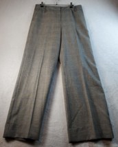 LOFT Pants Womens Size 8 Gray Plaid 100% Wool Slash Pockets Belt Loops Pull On - £13.32 GBP