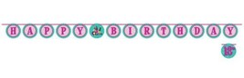 Sparkle Spa Birthday Party Ribbon Banner 13th Beauty Makeup Icons 10&#39; - £4.74 GBP