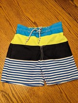 Oshkosh Baby Boy Short Trunks Swim Multicolor String Tie Waist Adjustable Size 4 - £7.32 GBP