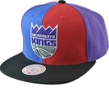 Sacramento Kings Mitchell &amp; Ness NBA Pinwheel Basketball Men&#39;s Snapback Cap - £23.79 GBP