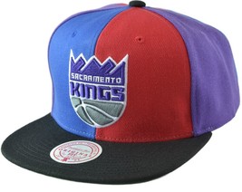 Sacramento Kings Mitchell &amp; Ness NBA Pinwheel Basketball Men&#39;s Snapback Cap - £23.90 GBP