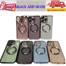 For iPhone 16 Pro Max Magsafe Magnet Shockproof Transparent Glitter Case... - $92.73 MXN+