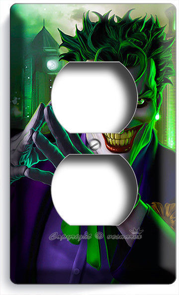 JOKER BATMAN FOREVER COMICS OUTLET WALL PLATE COVER BOYS BEDROOM HOME ROOM DECOR