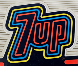 Vintage 7up Menu Board Sign Day Glow Diner Gas Station Store Advertisement - £168.10 GBP