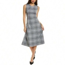 Elie Tahari Paige Plaid Tartan Gray Retro Preppy Sheath Dress Size 8 Office - $97.99