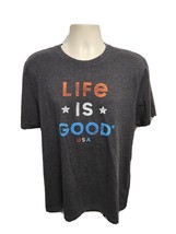 Life is Good Adult Large Gray TShirt - £11.83 GBP