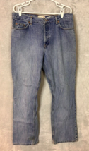 Gap Boot Cut Button Fly Y2K distressed Blue Jeans Women&#39;s Size 14 - £21.25 GBP