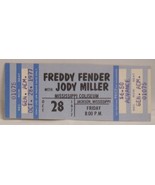 FREDDY FENDER / JODY MILLER - VINTAGE 1977 UNUSED WHOLE CONCERT TICKET - $13.70 CAD