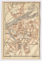 1914 Antique City Map Of Albi / MIDI-PYRENEES / France - £17.13 GBP