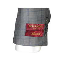 Men Suit BERLUSCONI Turkey Italian Wool 180's Glenn Plaid K230-12 Gray Blue image 7