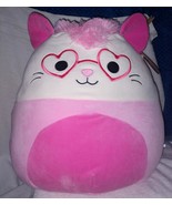 Squishmallows Chambless the Pink Opossum wearing heart glasses 16&quot;H NWT - £37.09 GBP