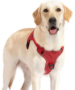 Dog Harness, No Pull Adjustable Reflective Dog Vest Harness,  Soft  (Red... - £16.74 GBP