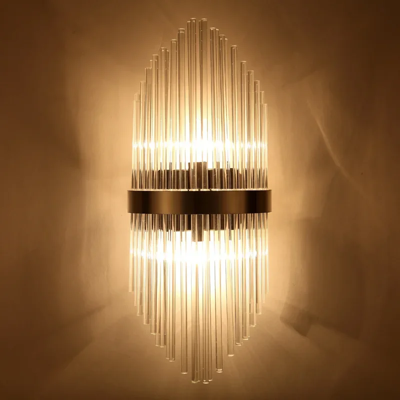 Luxury Crystal Wall Lamps for Room Modern Bedroom Bedside Background Led Lights - £111.88 GBP+