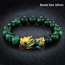 Stone Beads Bracelet Men Women Unisex Chinese Feng Shui Pi Xiu Obsidian Wristban - £15.00 GBP