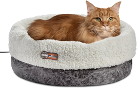 Heated Thermo-Snuggle Cup Bomber Indoor Heated Cat Bed, Heated Pet Bed f... - $97.01