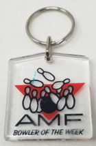 AMF Bowling Keychain Bowler of the Week Pins Ball Plastic 1990s - £9.75 GBP