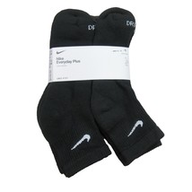 Nike Everyday Plus Ankle Socks 6 Pack Men&#39;s Size XL 12-15 Black NEW SX68... - $28.19