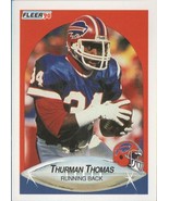 THURMAN THOMAS 1990 FLEER # 124 - $1.53