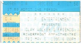 Vintage Clay Walker Ticket Stumpf Kann 5 1995 Little Rock Arkansas - £34.23 GBP
