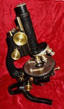 Antique Reichert Wien Brass Scientific Microscope 18298 - $699.95